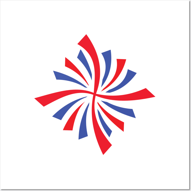 Uk flag super spiral Wall Art by Ricogfx